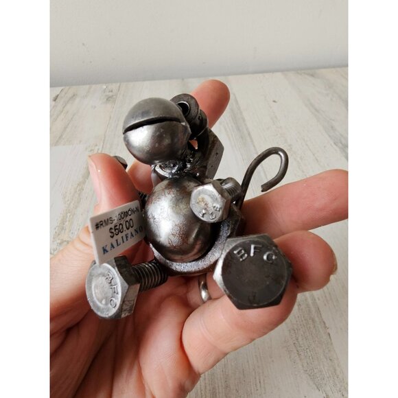 Kalifano metal art monkey recycled figurine statue unique zoo animal very unique - Picture 7 of 9